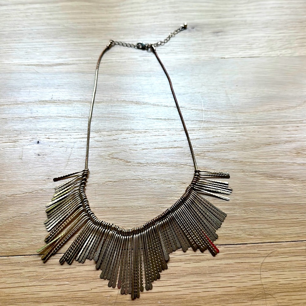 Gold Sunburst Statement Necklace